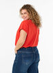 T-shirt met korte mouwen van katoenmix, Oranje, Model image number 2