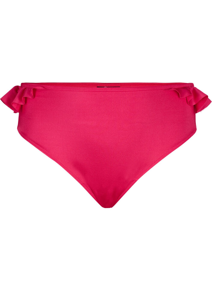 Bikinislip met ruches, Roze, Packshot image number 0