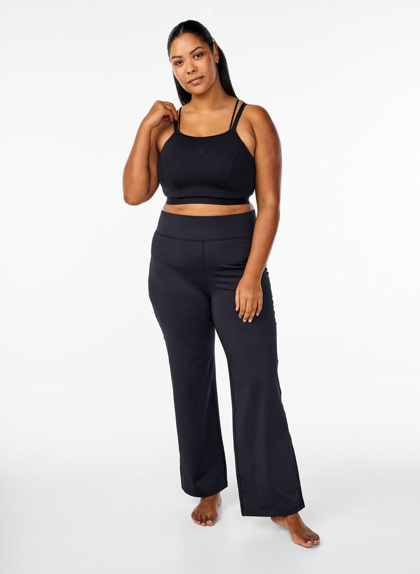 Flared Sportbroek, Black, Model