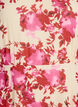 Bloemenprint chiffon jurk met ruches en een V-hals, Roze, Packshot image number 2