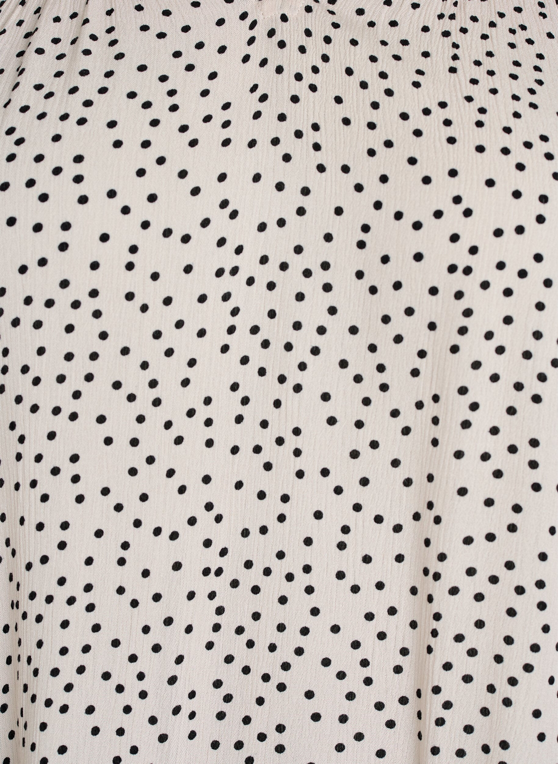 Zizzi Blouse imprim&eacute;e en viscose avec volants, Vanille, Packshot image number 2