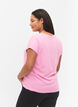 T-shirt met korte mouwen van katoenmix, Roze, Model image number 2