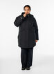 Waterafstotende parka met capuchon en functionele details, Zwart, Model image number 1