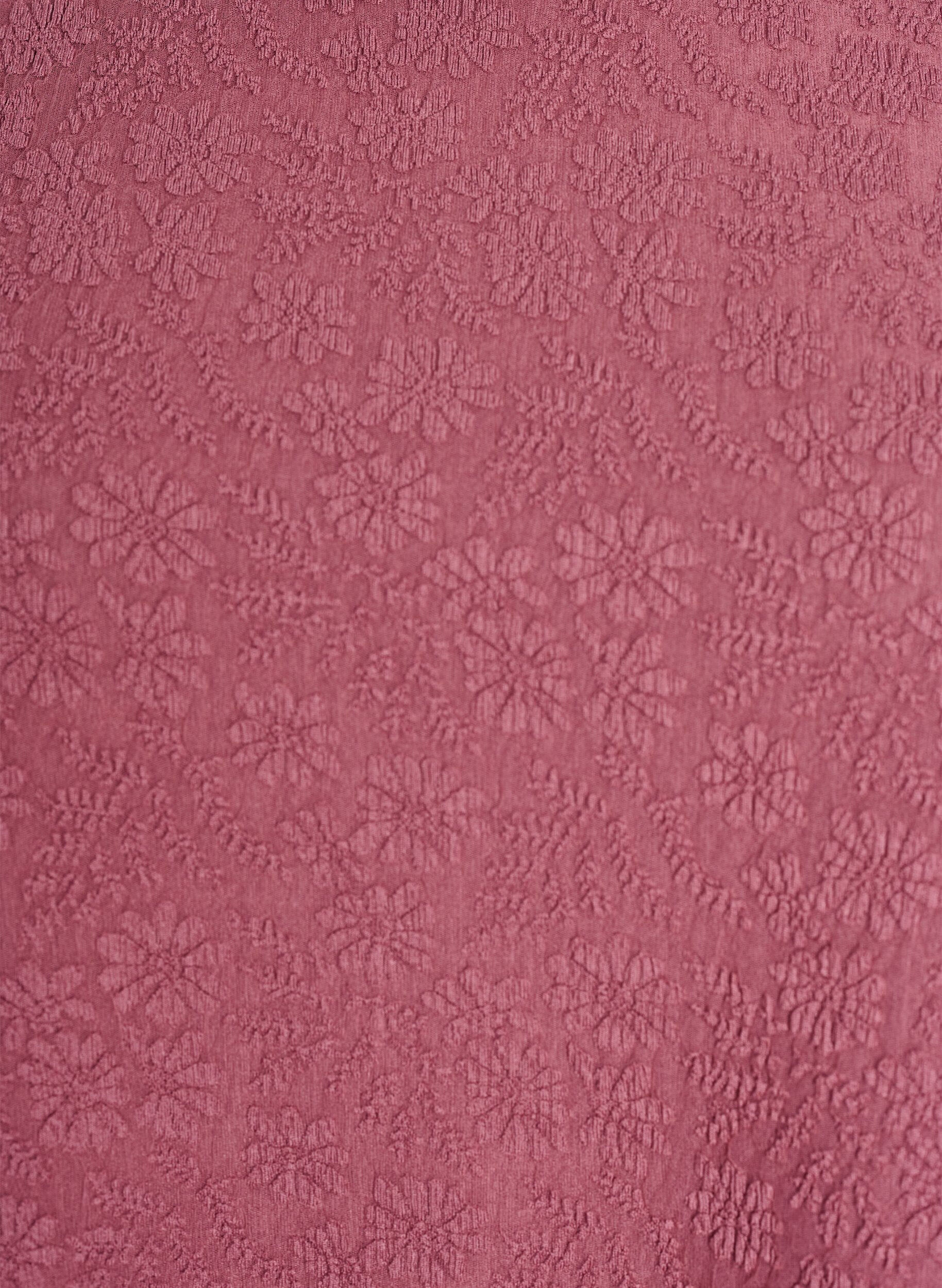 ZizziGestructureerde blouse met korte mouwen, Rood, Packshot image number 2