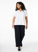 T-shirt met knoopdetail, Wit, Model image number 1