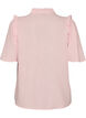 Blouse in katoen mousseline met broderie anglaise en 1/2 mouwen, Roze, Packshot image number 1