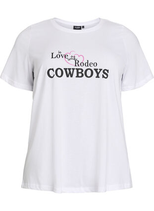 ZizziFLASH - T-shirt met print, Bright W. In Love, Packshot image number 0