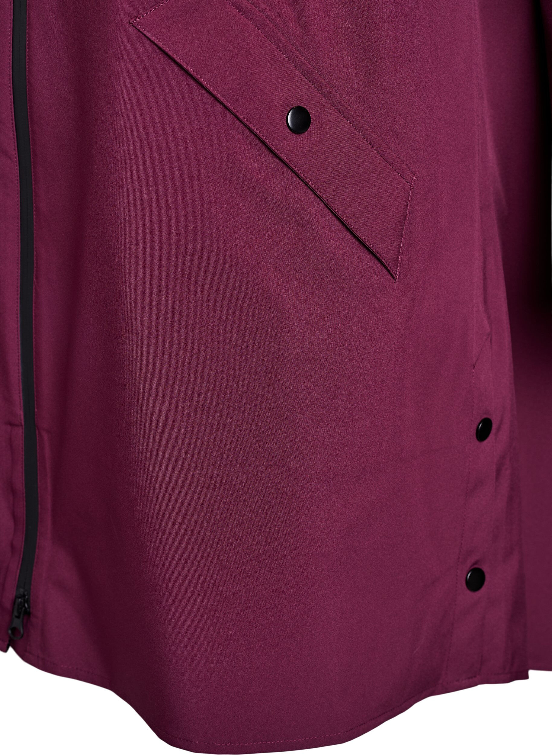 ZizziRegenjas met zakken en capuchon, Donker Bordeaux, Packshot image number 3