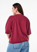 Kort T-shirt met een losse pasvorm, Donker Bordeaux, Model image number 2