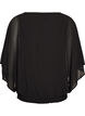 Chiffon blouse met balloneffect, Zwart, Packshot image number 1