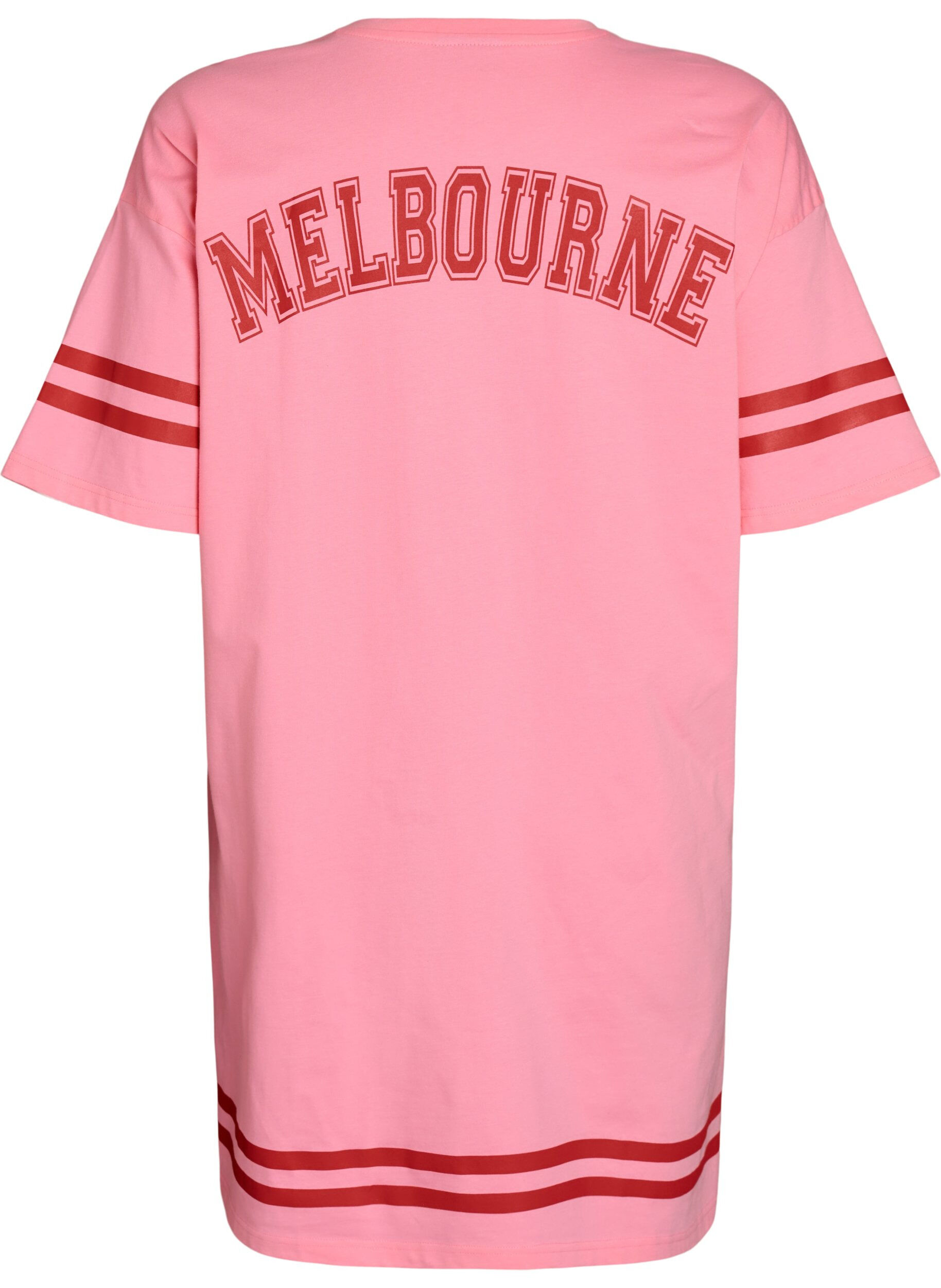 ZizziKort T-shirtjurkje met sportieve details, Roze, Packshot image number 1