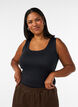 Strakzittende basic top met omkeerbare functie, Zwart, Model image number 0