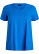 Effen basic katoenen T-shirt, Blauw, Packshot image number 0
