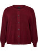 Vest van ribtricot met knopen, Rood, Packshot image number 0