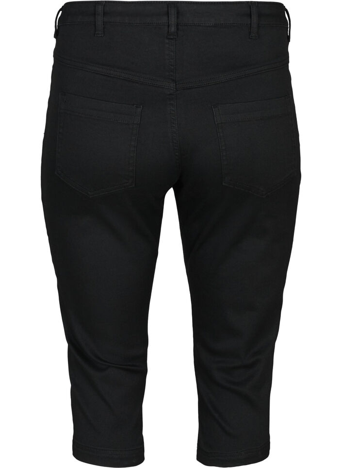 High waist Amy capri jeans met super slim fit, Zwart, Packshot image number 1