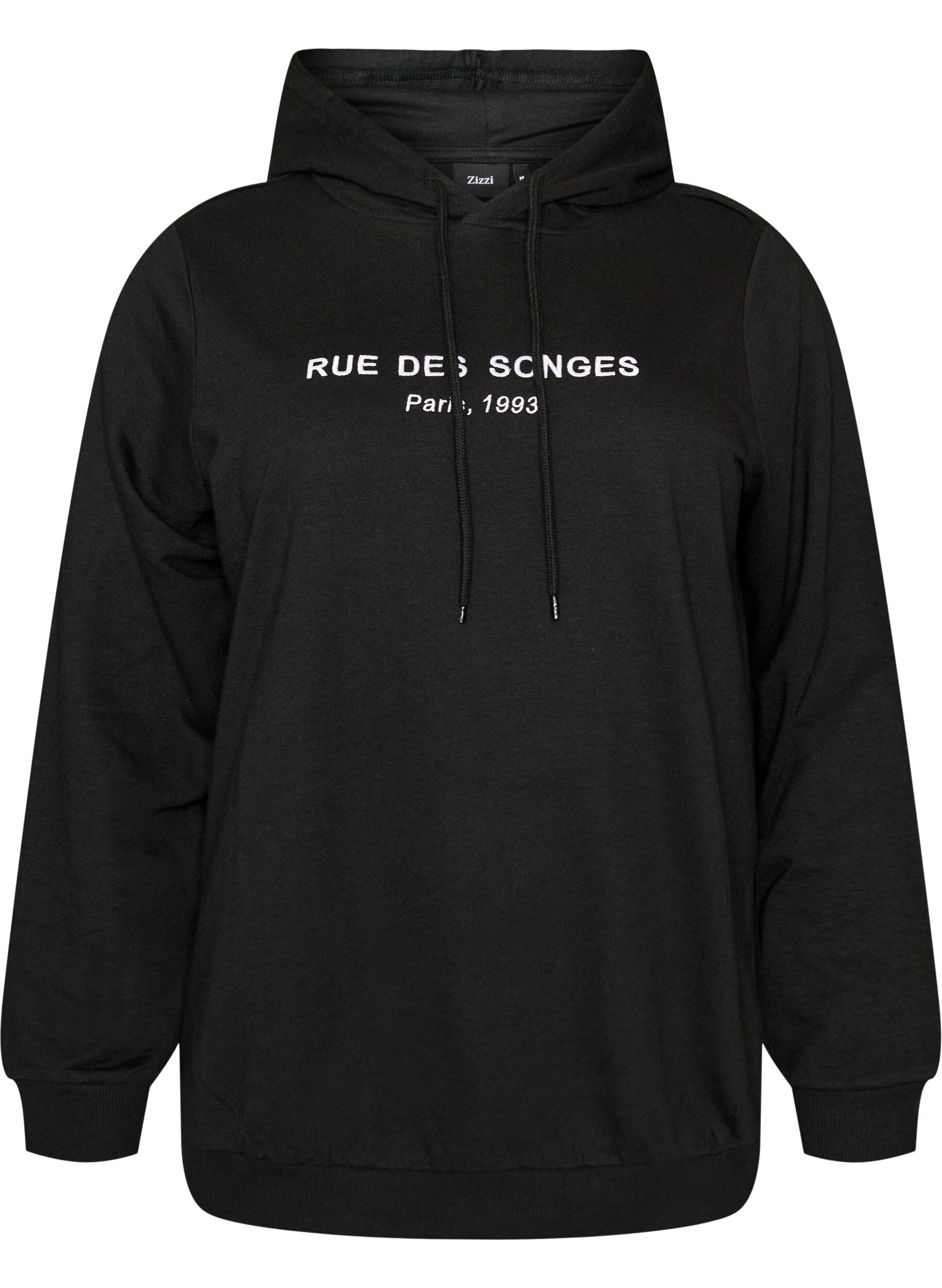 Sweater met capuchon en print