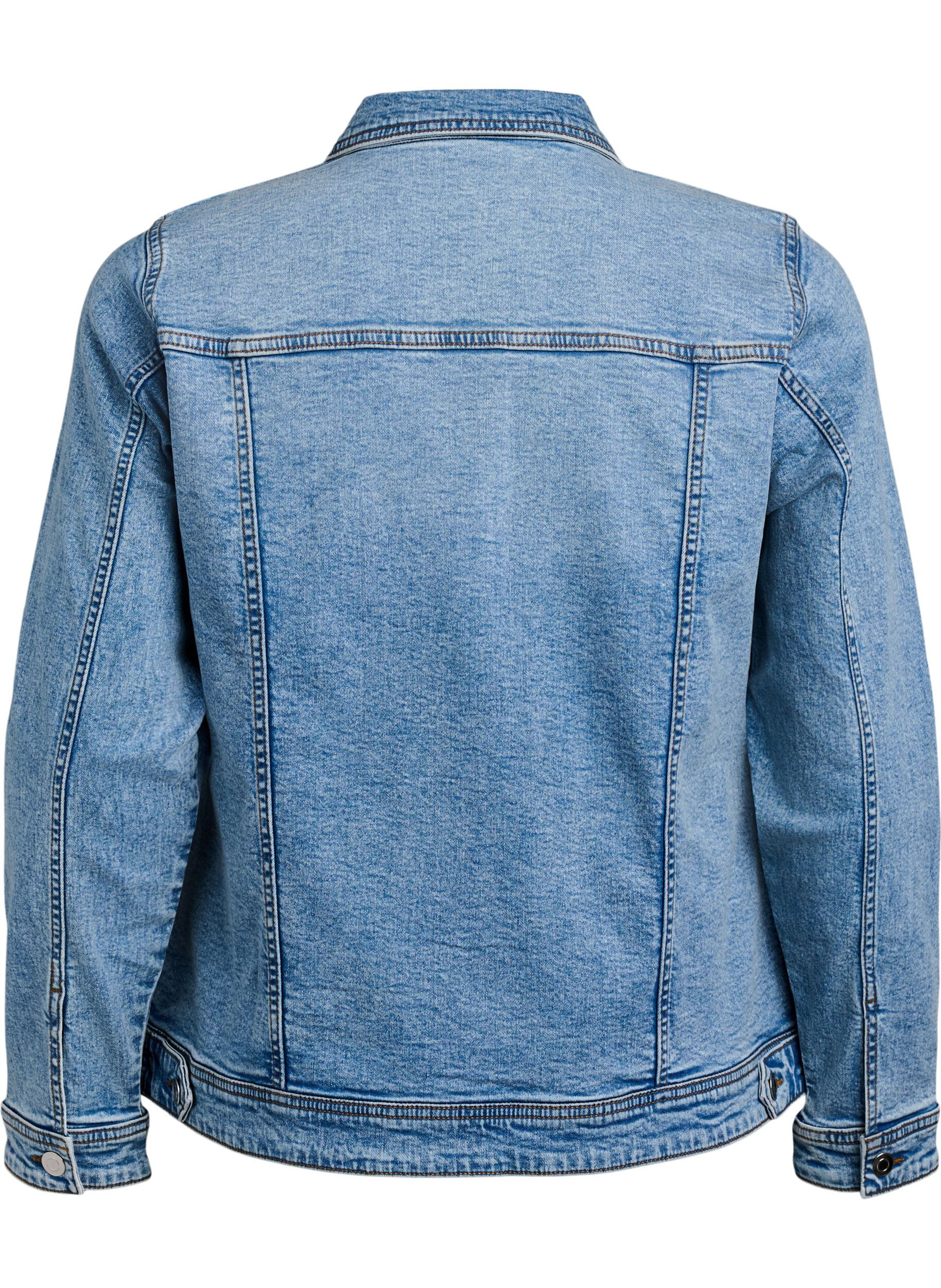 ZizziDenimjack met een klassieke snit, Blauw, Packshot image number 1