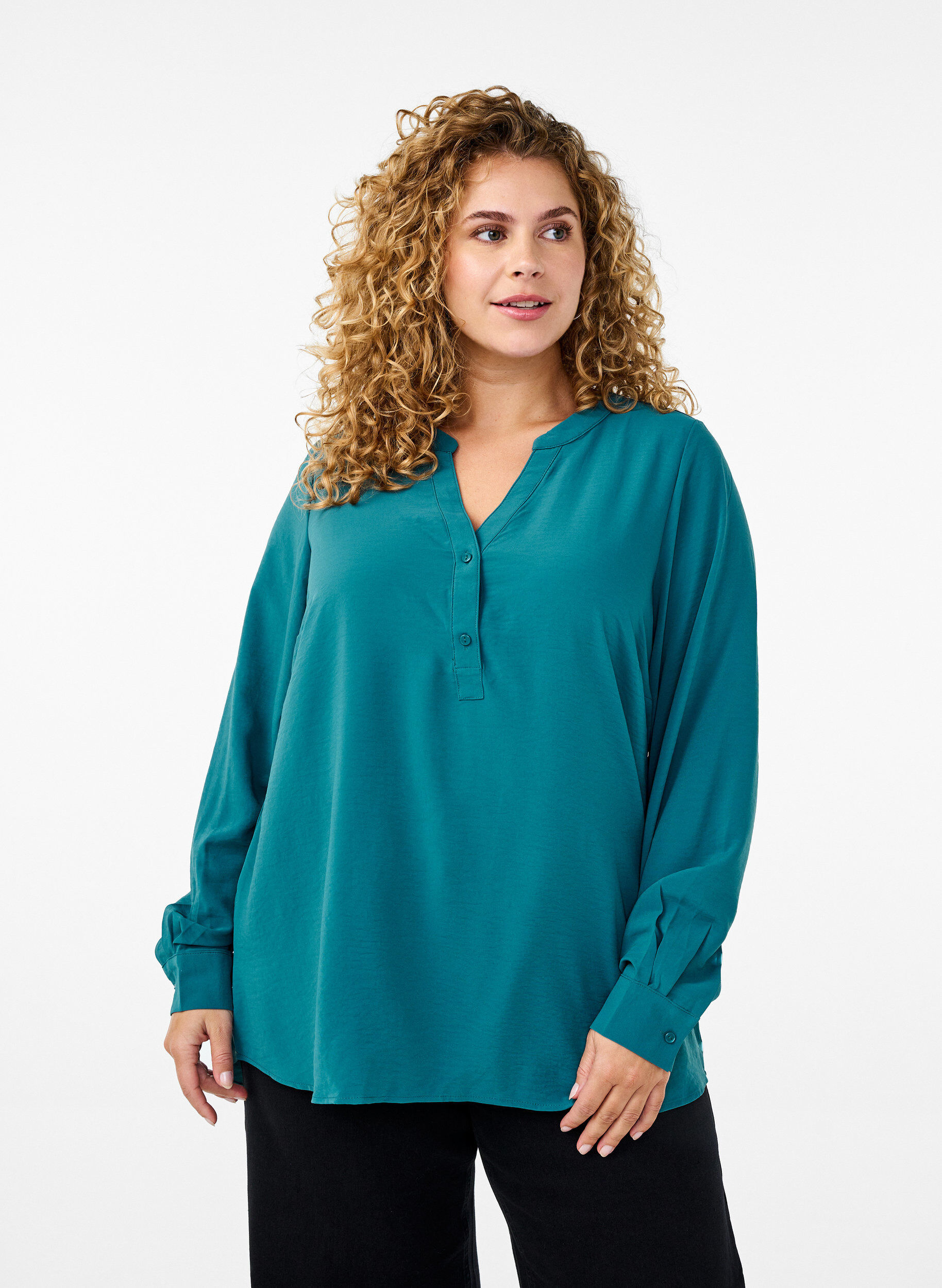 ZizziFLASH - Blouse met lange mouwen, Groen, Model image number 0