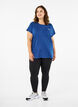 Effen gekleurd T-shirt voor sporten, Blauw, Model image number 1