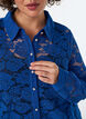 Kanten shirt met parelknopen, Blauw, Model image number 3