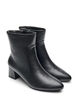 Wide fit - Enkelboots met blokhak, Zwart, Packshot image number 1