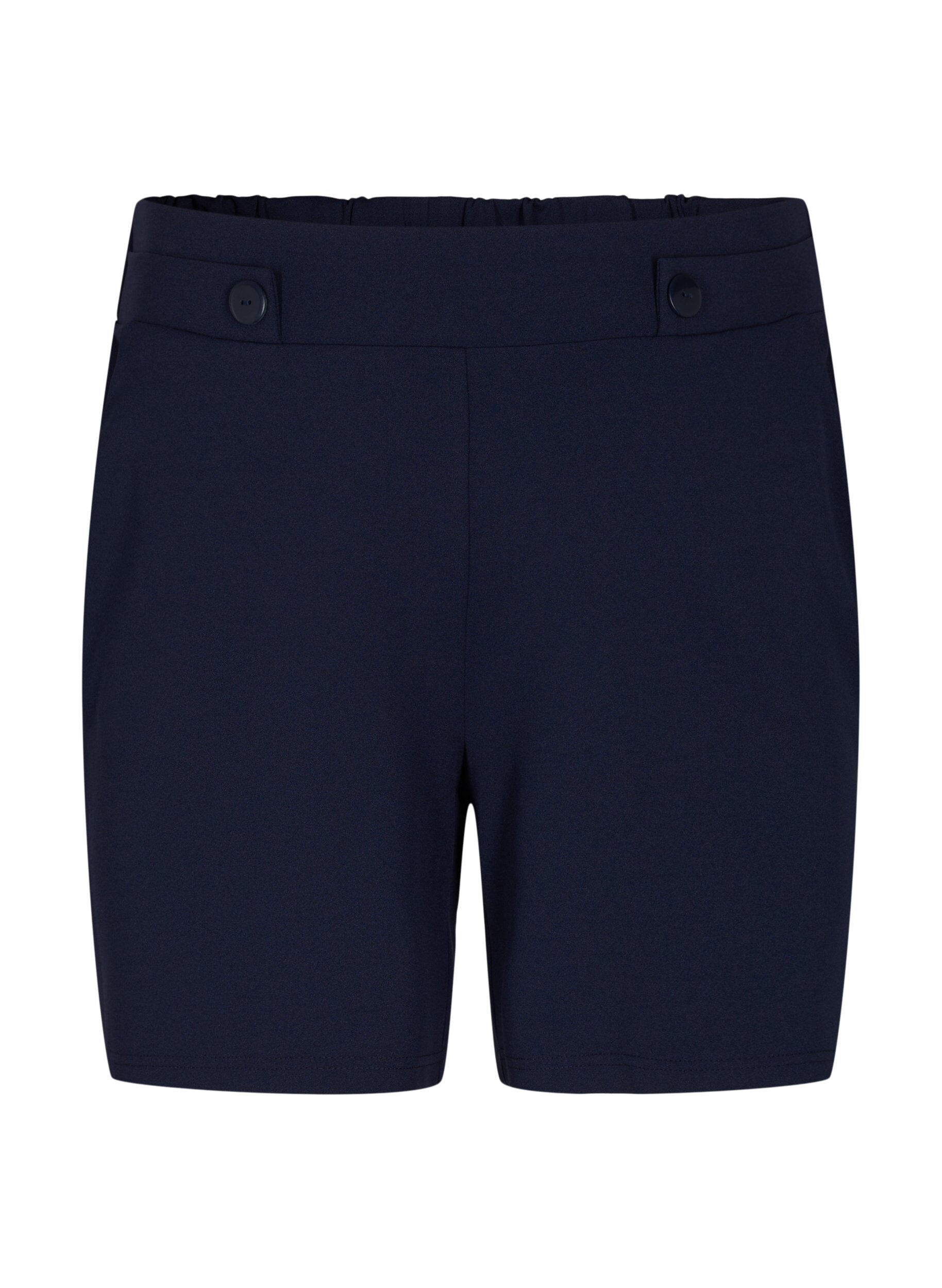 ZizziKorte broek met zakken en losse pasvorm, Blauw, Packshot image number 0