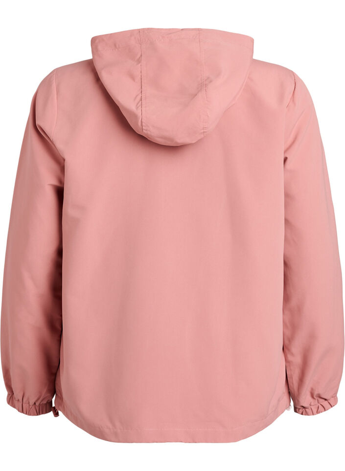 Lichtgewicht jas met een capuchon en ritssluiting, Roze, Packshot image number 1