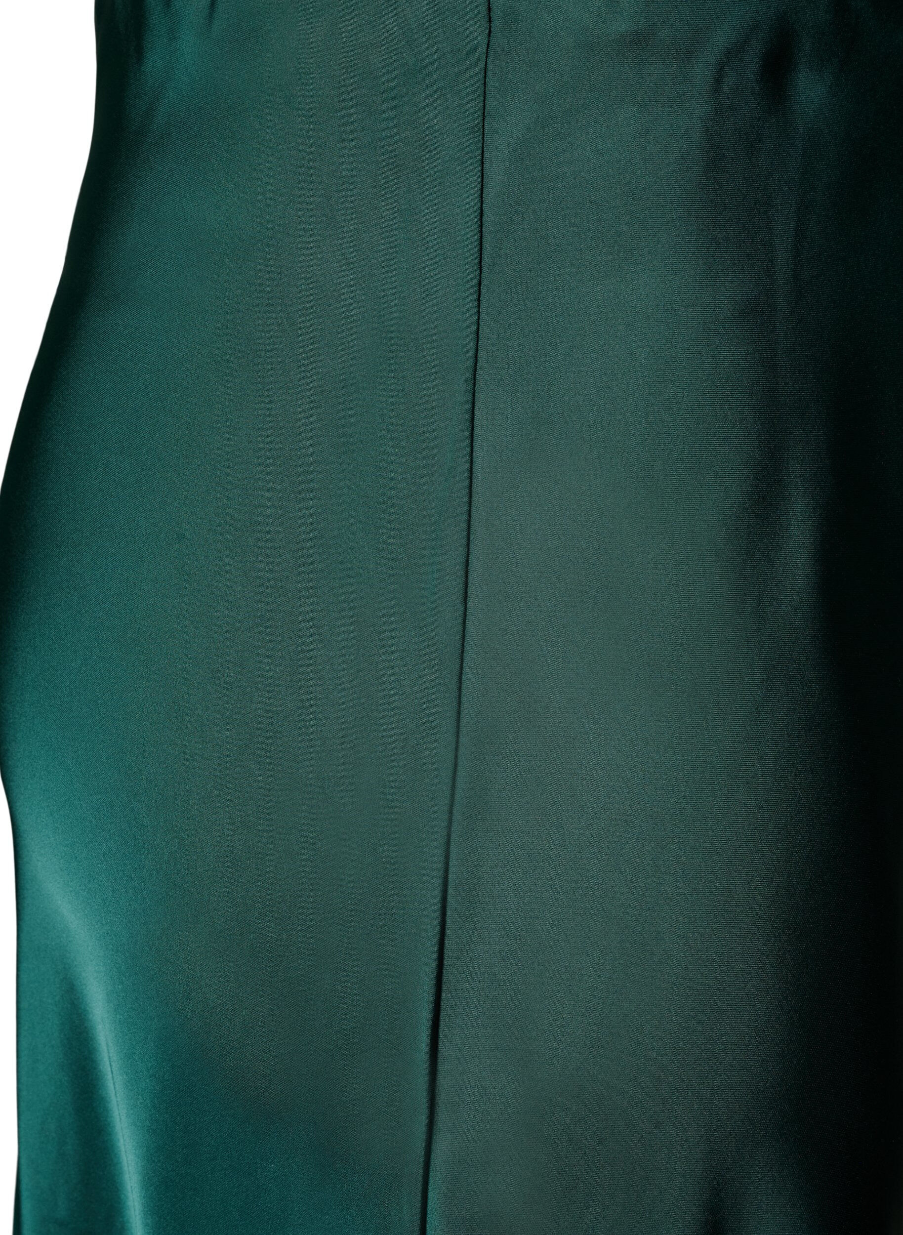 ZizziSatijnen midirok, Groen, Packshot image number 3
