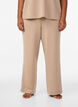 High-waist loungebroek met rechte pijpen, Beige, Model image number 2