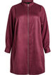 Lang overhemd van imitatie-suède met rits, Rood, Packshot image number 0