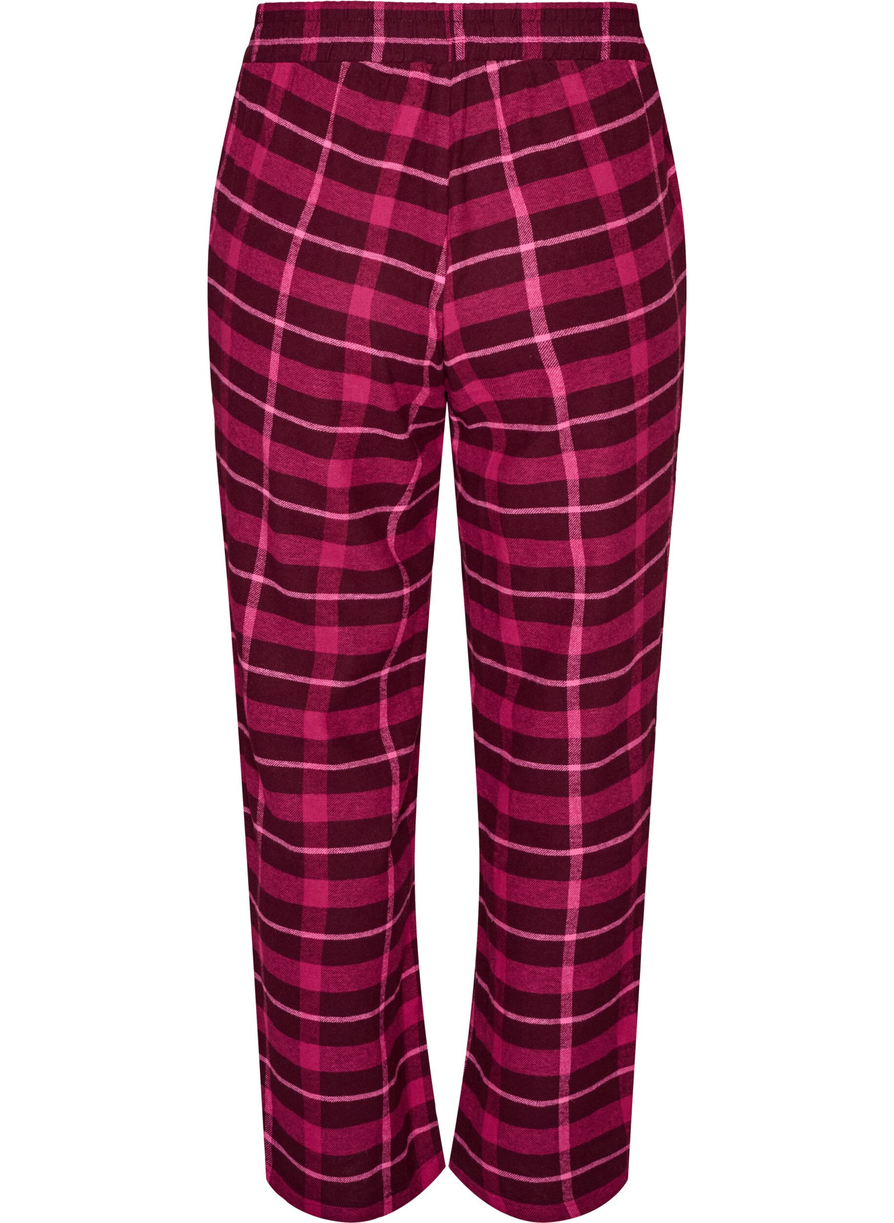 ZizziGeruite katoenen pyjamabroek, Rood, Packshot image number 1