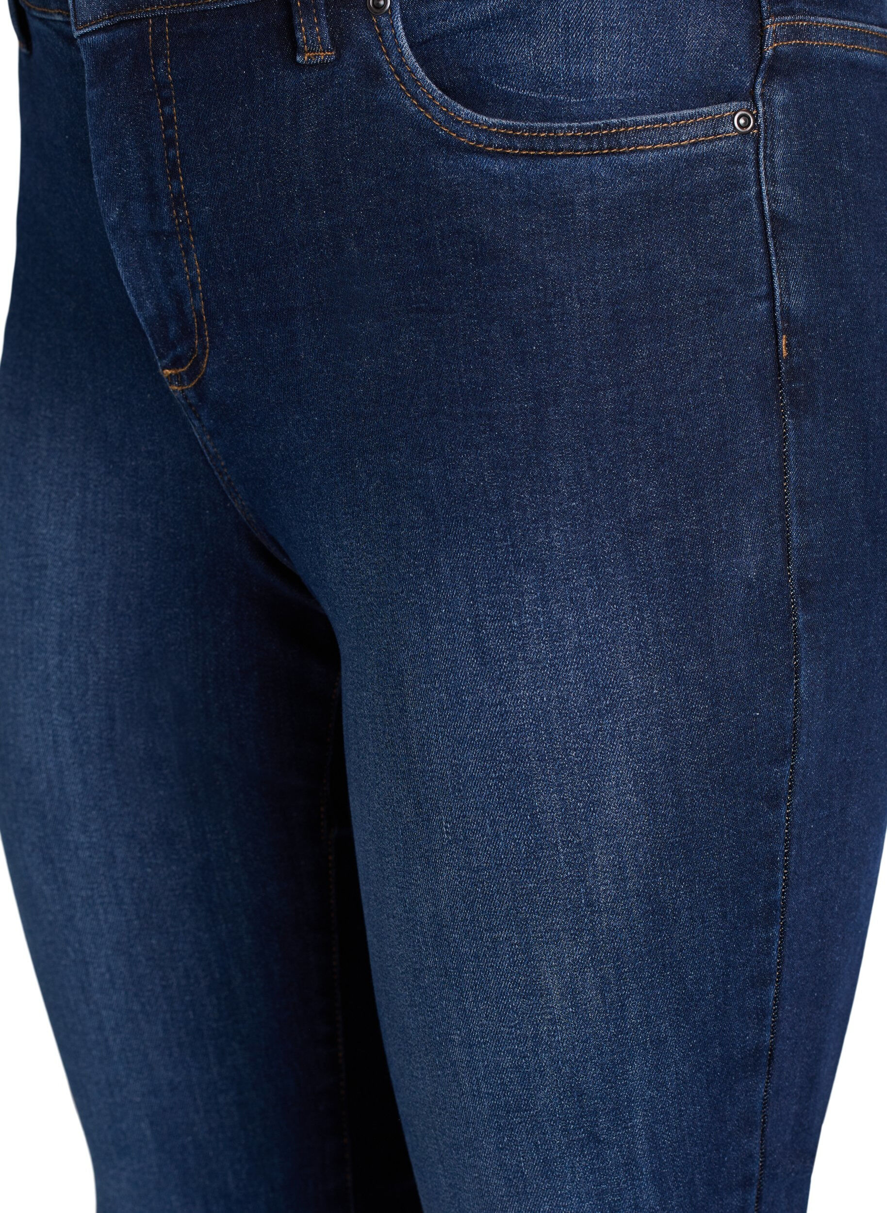 ZizziStrakke pasvorm jeans met een normale taille, Dark Blue, Packshot image number 2