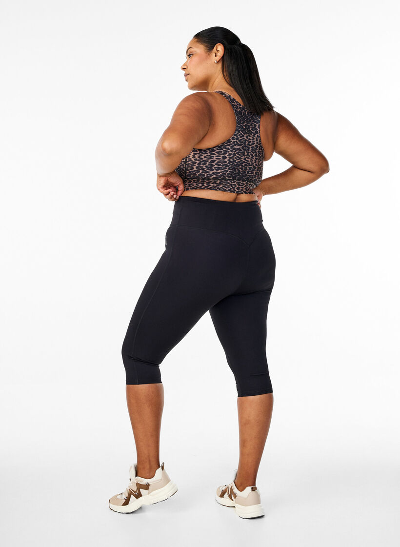 CORE, Squat-proof 3/4 workout leggings met zak, Black, Model