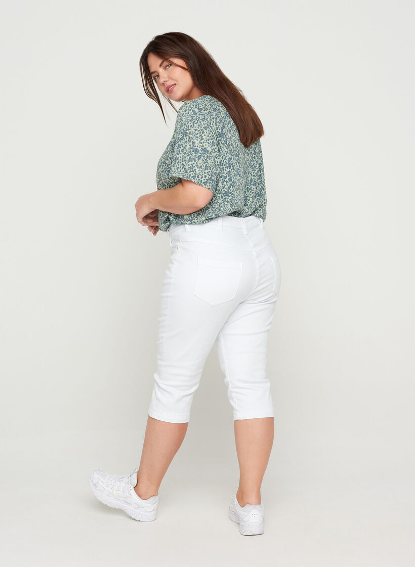Slim fit Emily capri jeans, Wit, Model image number 1