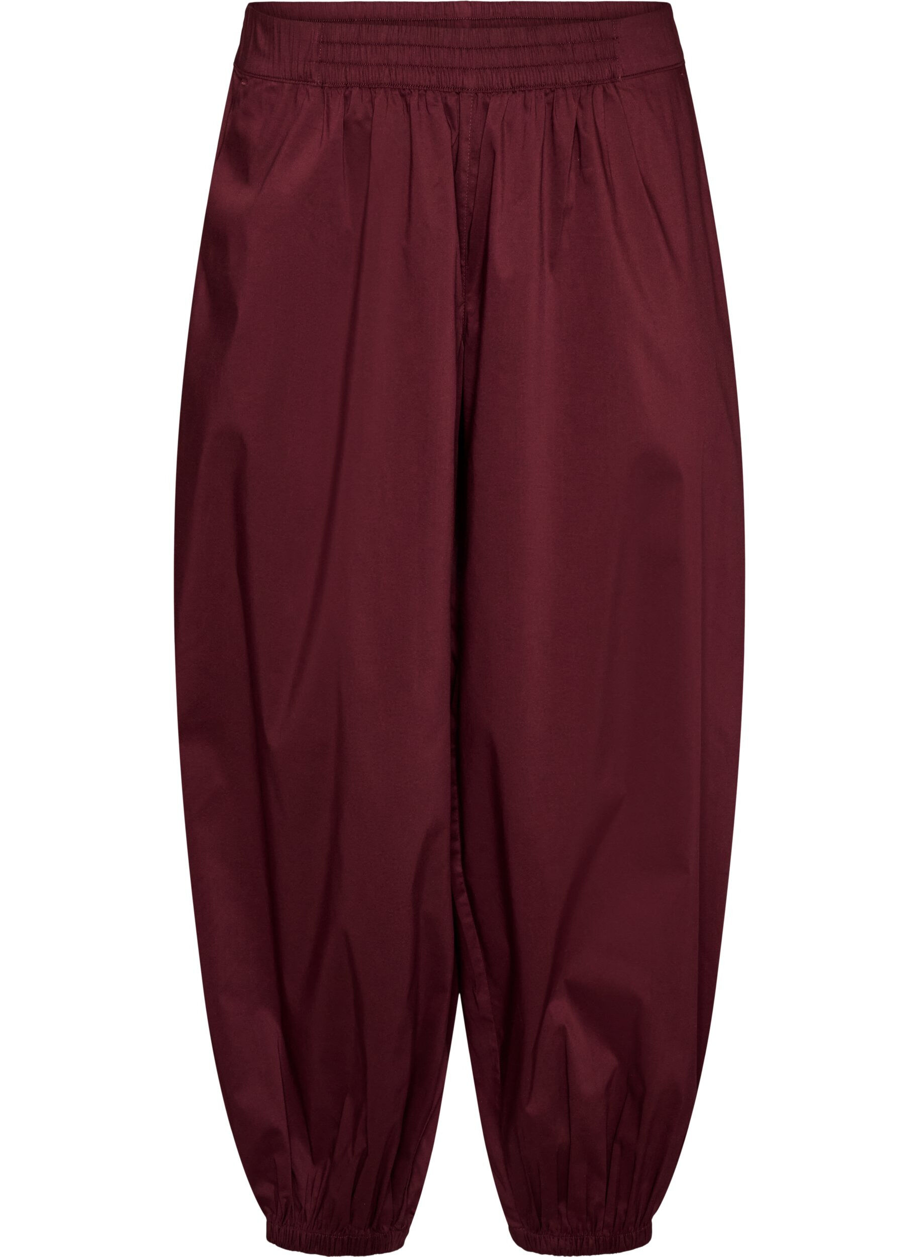 ZizziBallonbroek met zakken en een elastische tailleband, Rood, Packshot image number 0