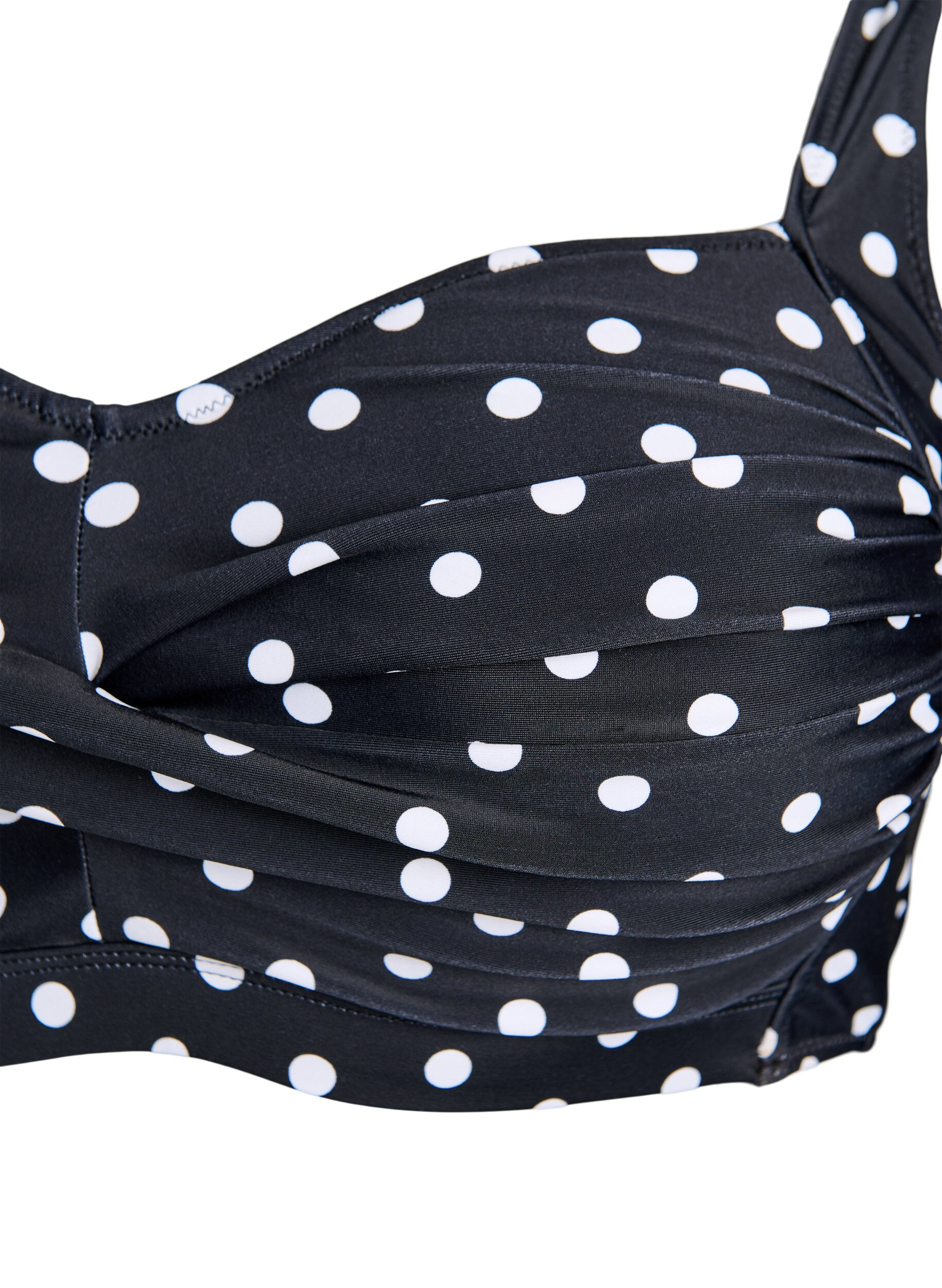 ZizziGewatteerde bikinitop met print, Zwart, Packshot image number 2