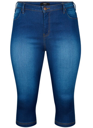 ZizziAmy capri jeans met hoge taille en super strakke pasvorm, Blauw, Packshot image number 0