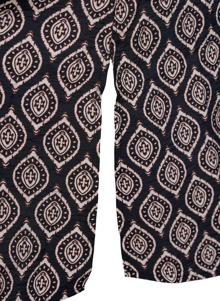 Robe &agrave; col en V en viscose, Bleu, Packshot image number 3