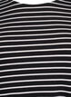 Gestreepte blouse met lange mouwen, Zwart, Packshot image number 2