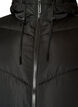 Lange pufferjas met capuchon en zakken, Zwart, Packshot image number 2