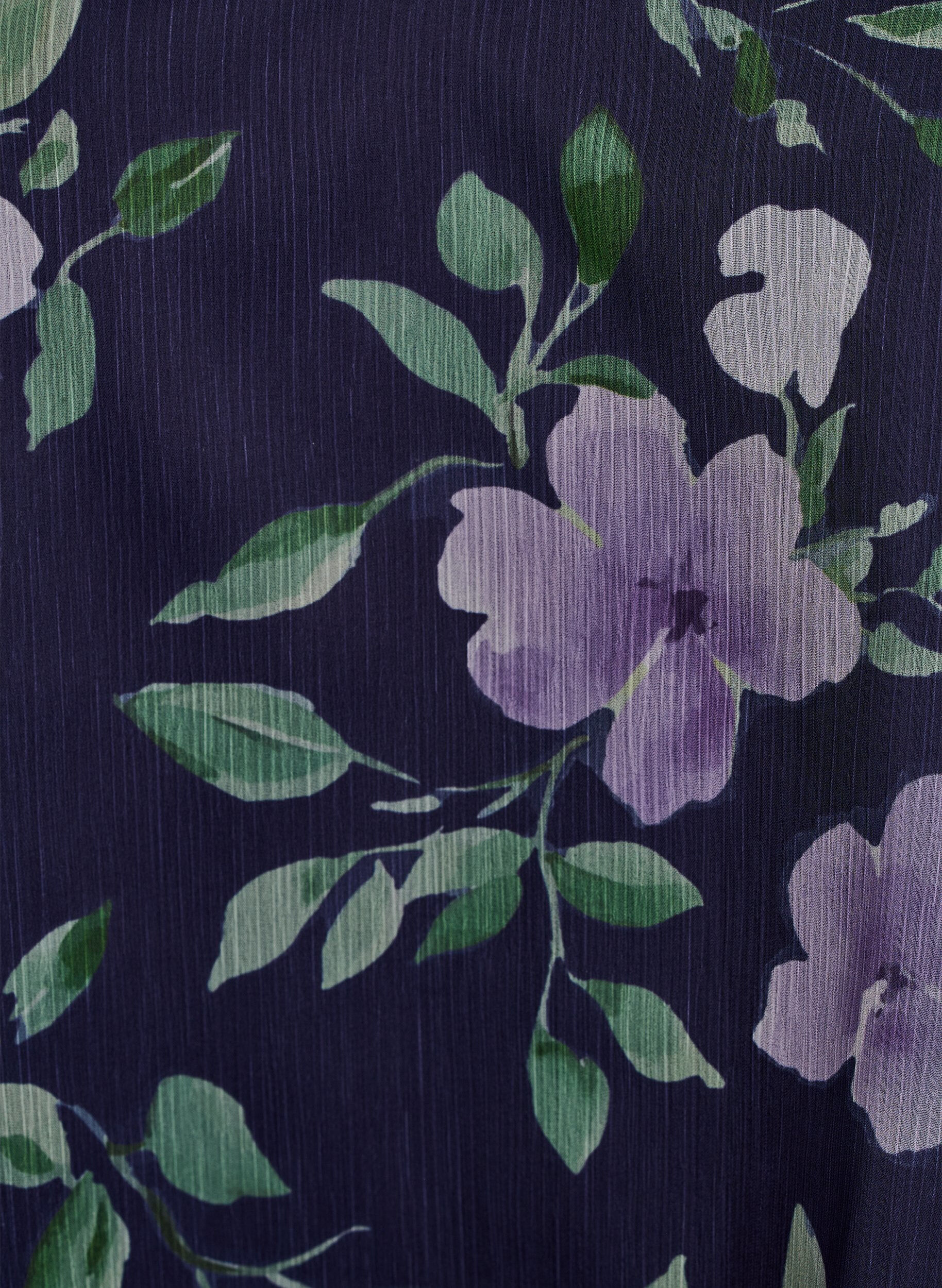 ZizziChiffon blouse met bloemenprint en lange mouwen, Blauw, Packshot image number 2