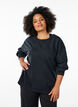 Losvallend sweatshirt met gewassen look, Grijs, Model image number 0