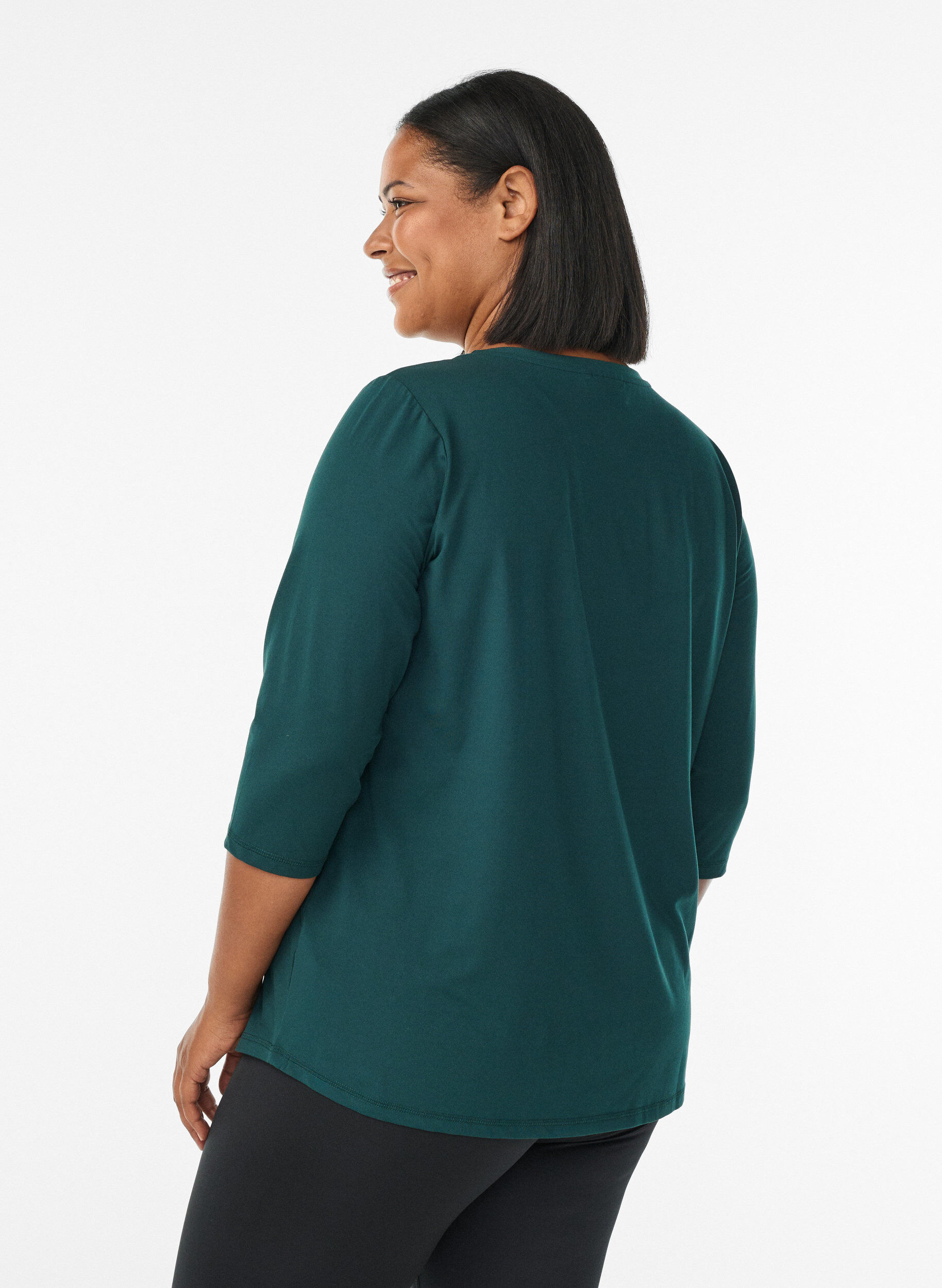 ZizziTraining blouse met 3/4 mouwen, Groen, Model image number 2