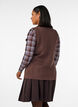 Mouwloze breisel vest met decoratieve knopen, Bruin, Model image number 2