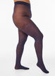 Panty van 50 denier met een bloemenpatroon, Blauw, Model image number 1