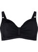 Bikini-beha met beugel en drapering, Zwart, Packshot image number 0