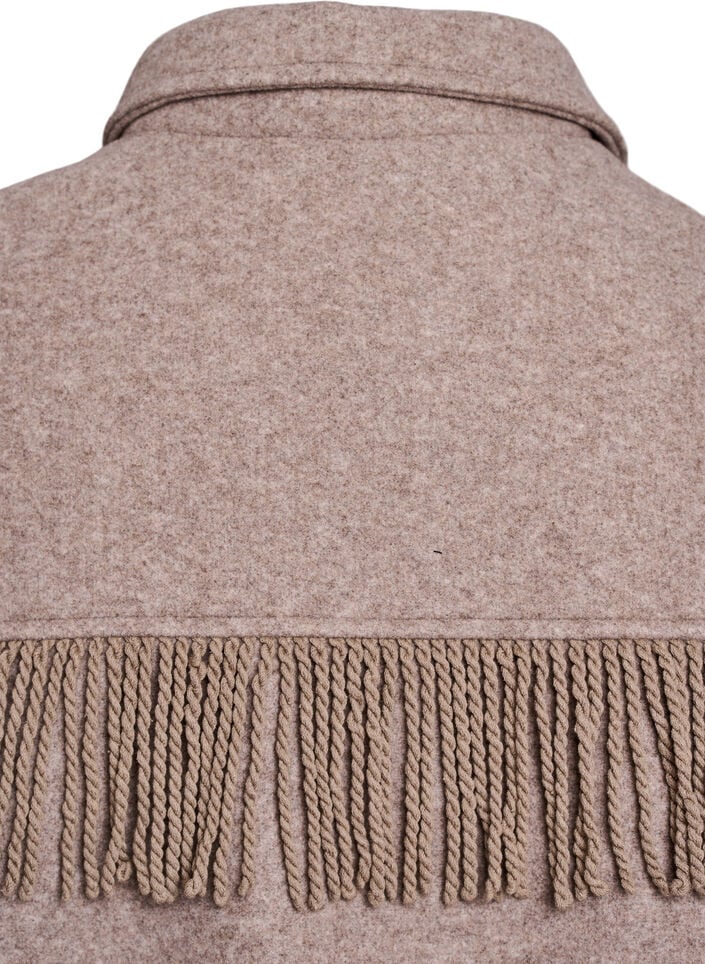 Korte shirtjas met franjes, Moon Rock Mel., Packshot