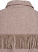 Korte shirtjas met franjes, Beige, Packshot image number 4