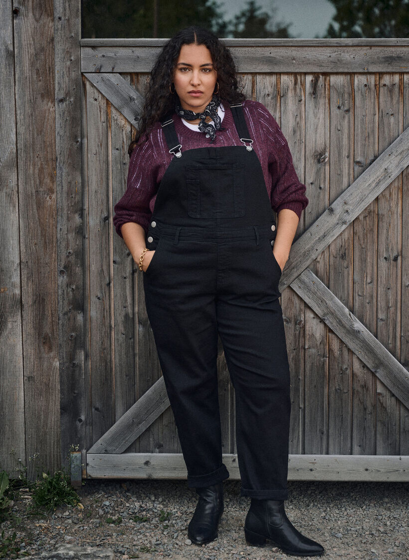 Denim overalls, Black, Image