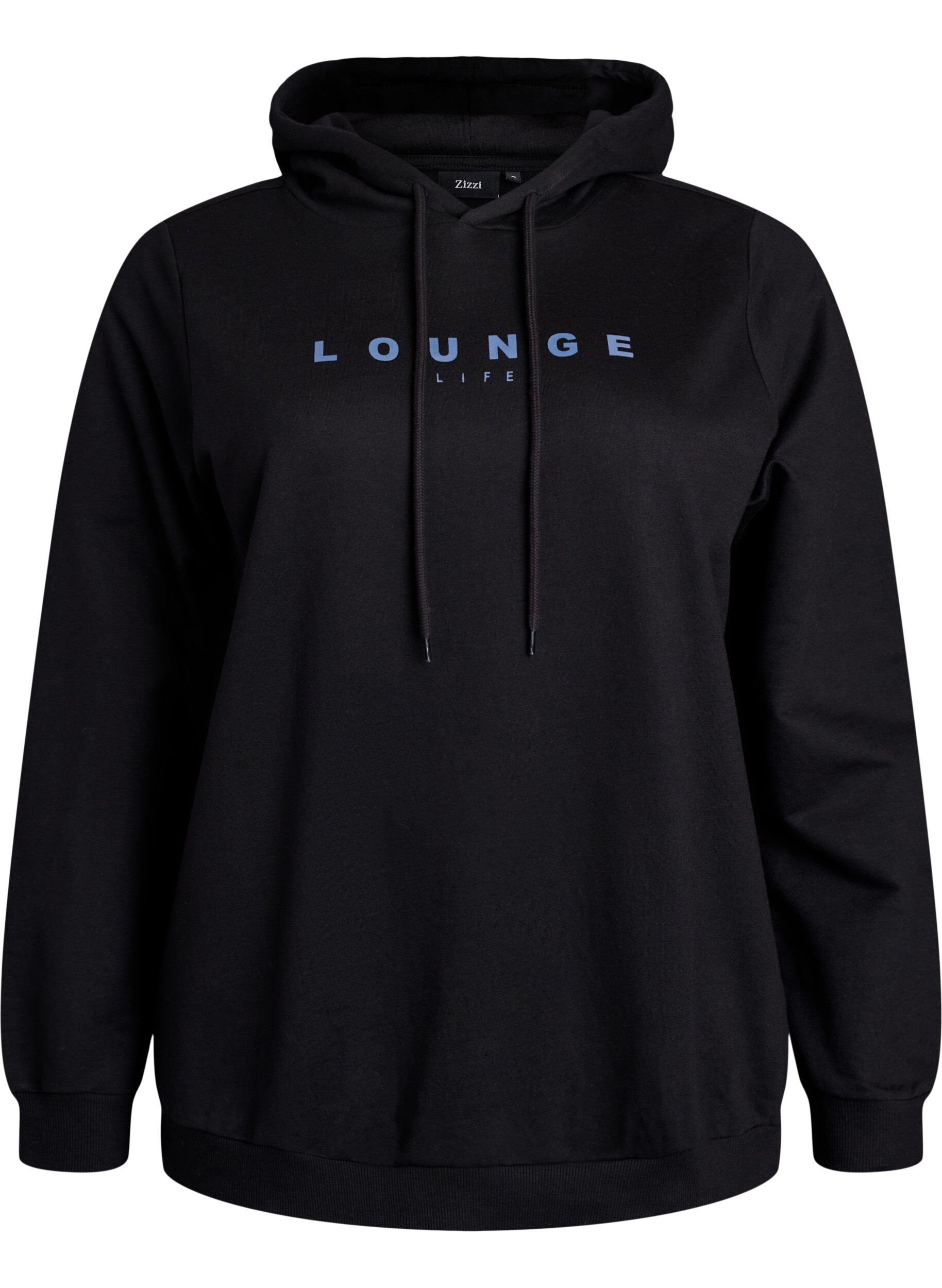 Sweater met capuchon en print